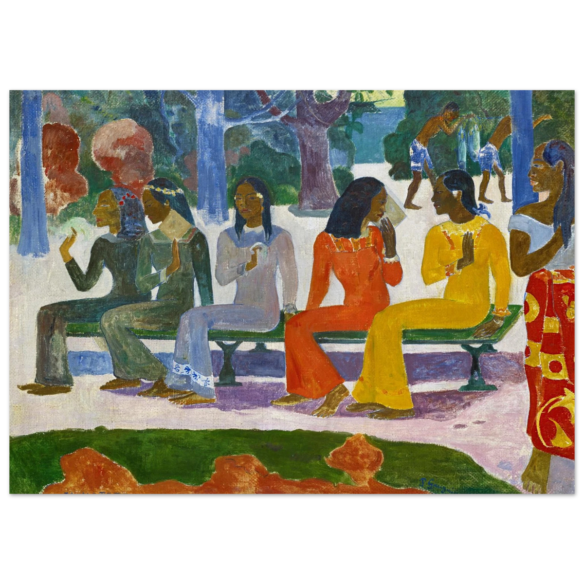 Tableau Le Marché — Paul Gauguin, tirage sans cadre | INKONAL