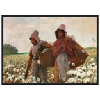 Tableau Les Cueilleuses de coton — Winslow Homer, tirage cadre noir | INKONAL