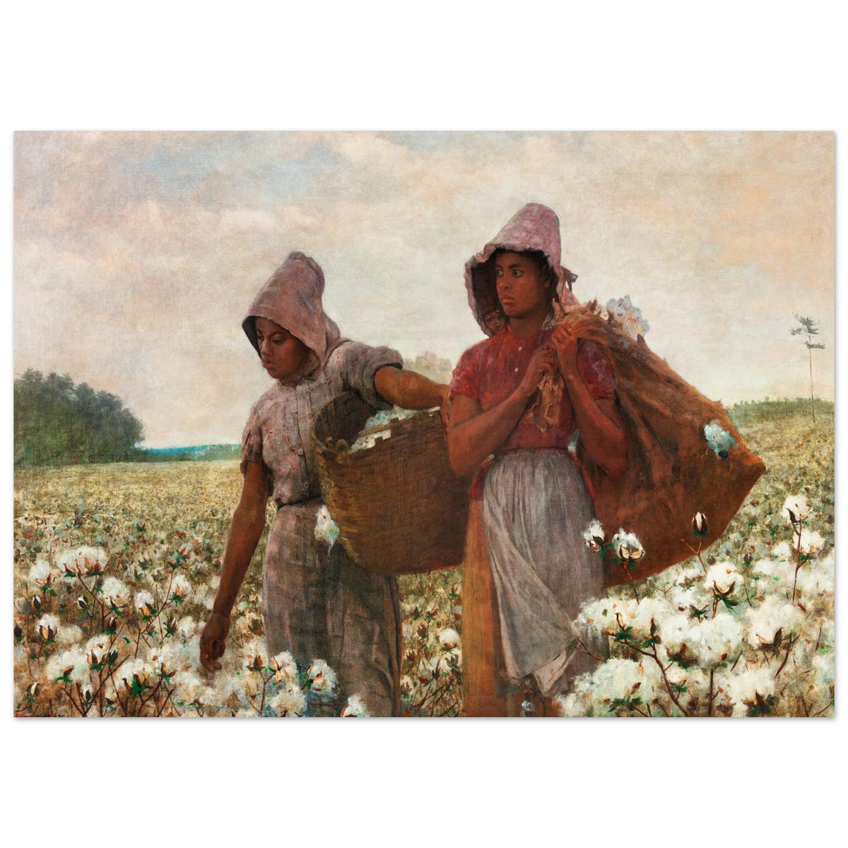 Tableau Les Cueilleuses de coton — Winslow Homer, tirage sans cadre | INKONAL