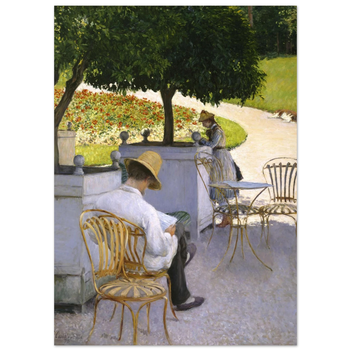 Tableau Les Orangers — Gustave Caillebotte, tirage sans cadre | INKONAL