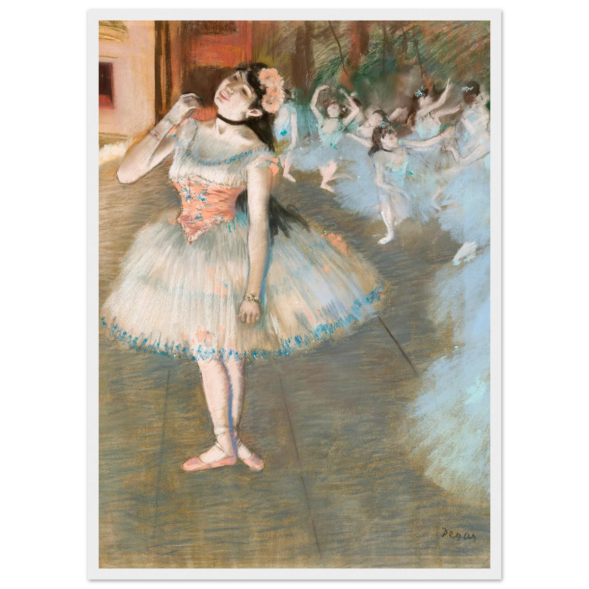 Tableau L'Étoile — Edgar Degas, tirage cadre blanc | INKONAL
