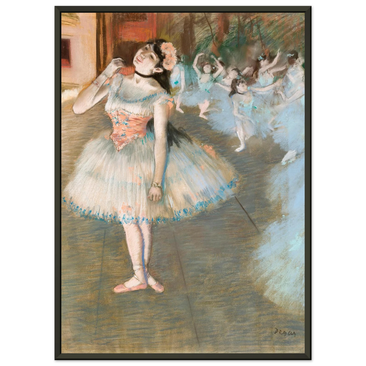 Tableau L'Étoile — Edgar Degas, tirage cadre noir | INKONAL