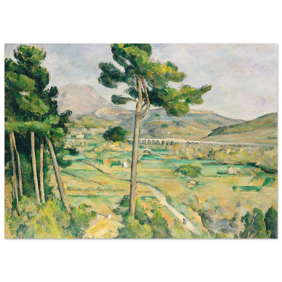 Tableau La Montagne Sainte-Victoire au grand pin — Paul Cézanne, tirage sans cadre | INKONAL