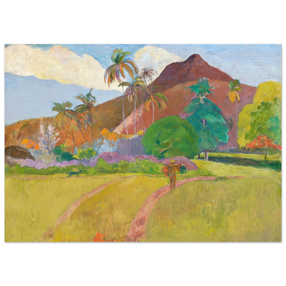 Tableau Montagnes tahitiennes — Paul Gauguin, tirage sans cadre | INKONAL