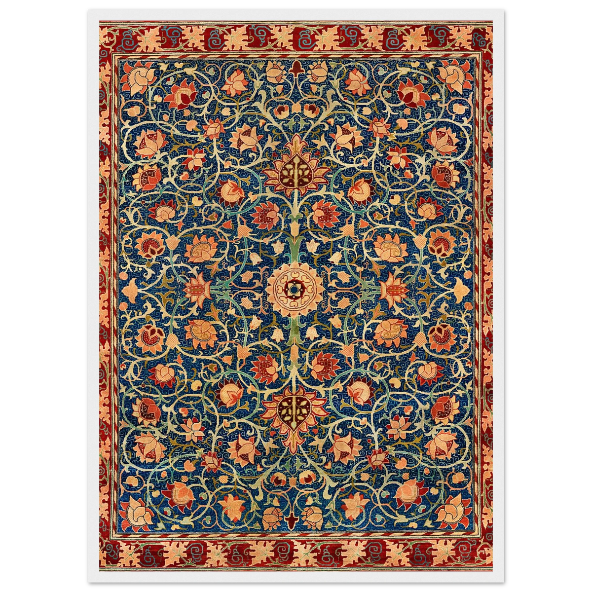 Motif Bullerswood — William Morris, tirage cadre blanc | INKONAL