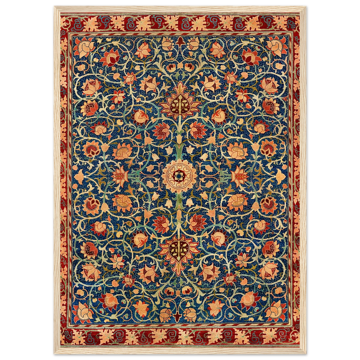Motif Bullerswood — William Morris, tirage cadre bois | INKONAL