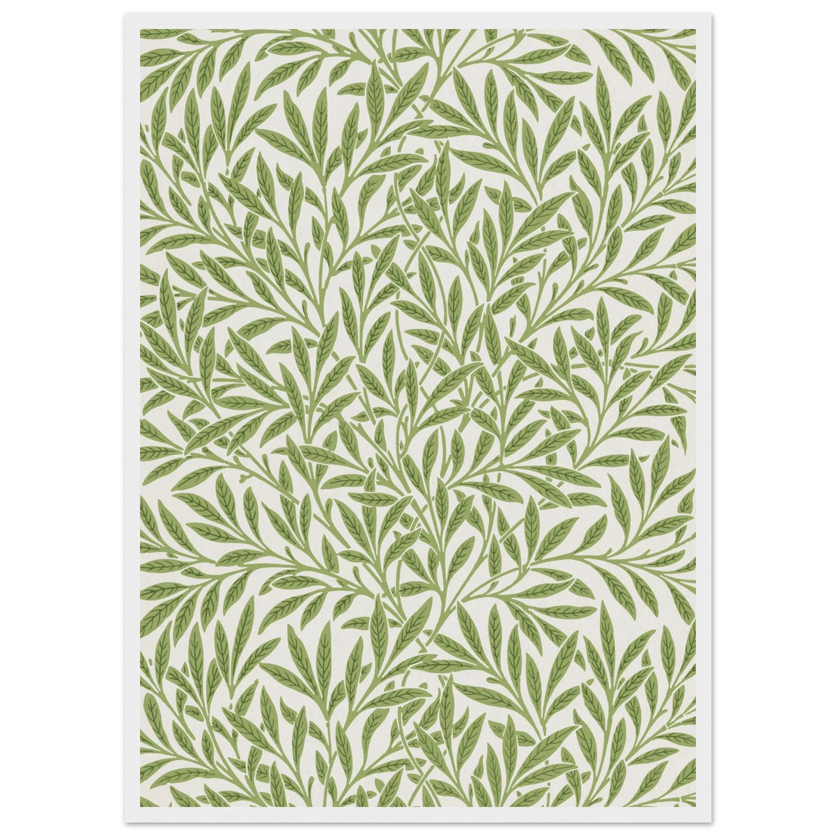 Motif Rameau de saule — William Morris, tirage cadre blanc | INKONAL