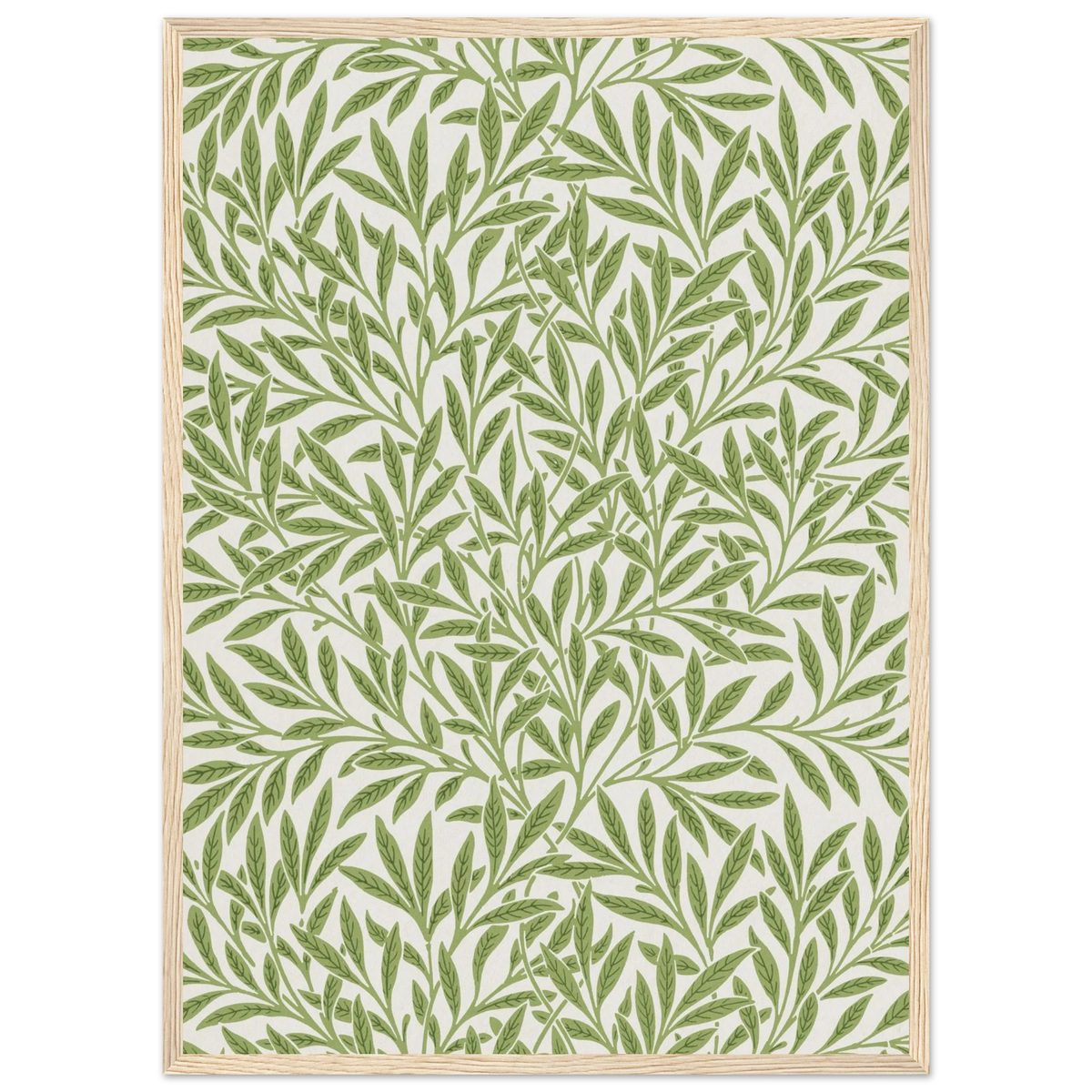 Motif Rameau de saule — William Morris, tirage cadre bois | INKONAL
