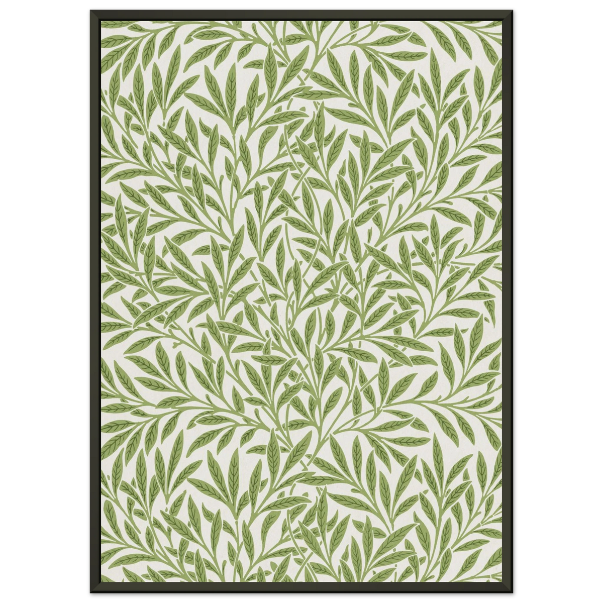 Motif Rameau de saule — William Morris, tirage cadre noir | INKONAL