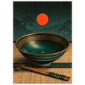Poster Mottainai — bol de riz presque vide avec un dernier grain, affiche d'art japonais INKONAL