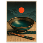 Poster Mottainai — bol de riz presque vide avec un dernier grain, affiche d'art japonais INKONAL