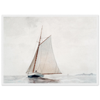 Tableau Navigation au large de Gloucester — Winslow Homer, tirage cadre blanc | INKONAL