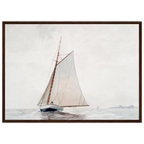 Tableau Navigation au large de Gloucester — Winslow Homer, tirage cadre bois foncé | INKONAL
