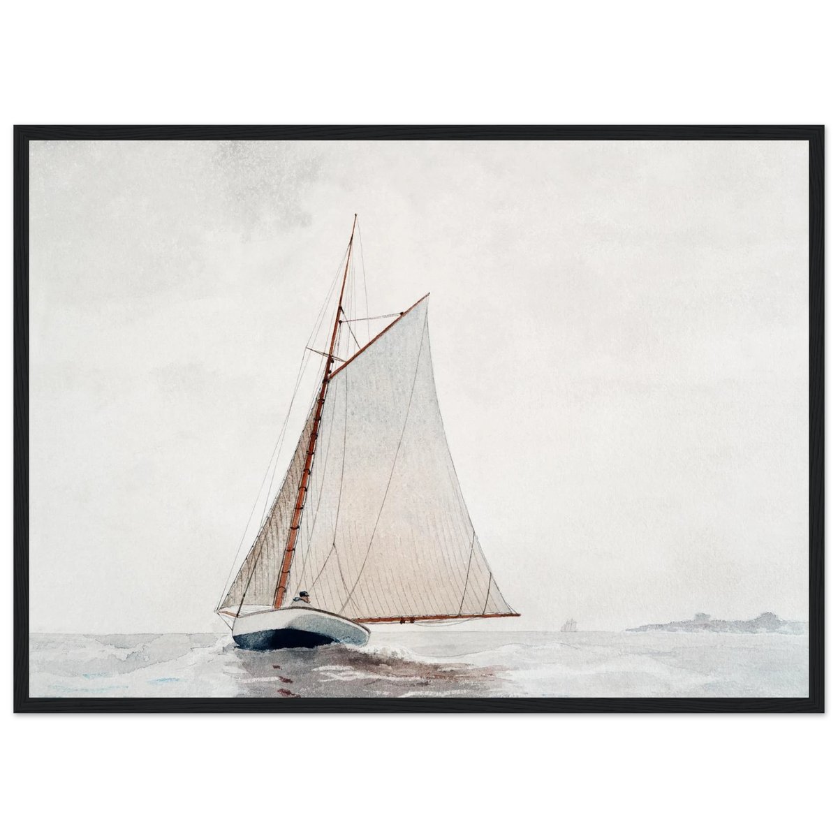Tableau Navigation au large de Gloucester — Winslow Homer, tirage cadre noir | INKONAL