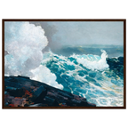 Tableau Northeaster — Winslow Homer, tirage cadre bois foncé | INKONAL