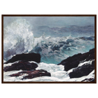 Tableau Northeaster (seconde vue) — Winslow Homer, tirage cadre bois foncé | INKONAL