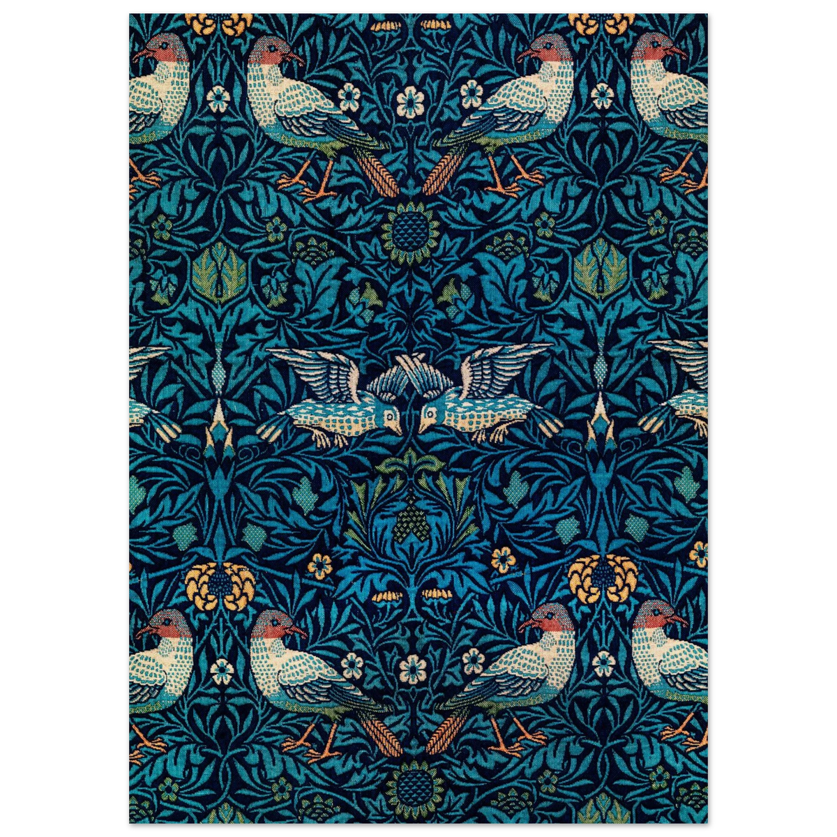 Motif Oiseau — William Morris, tirage sans cadre | INKONAL