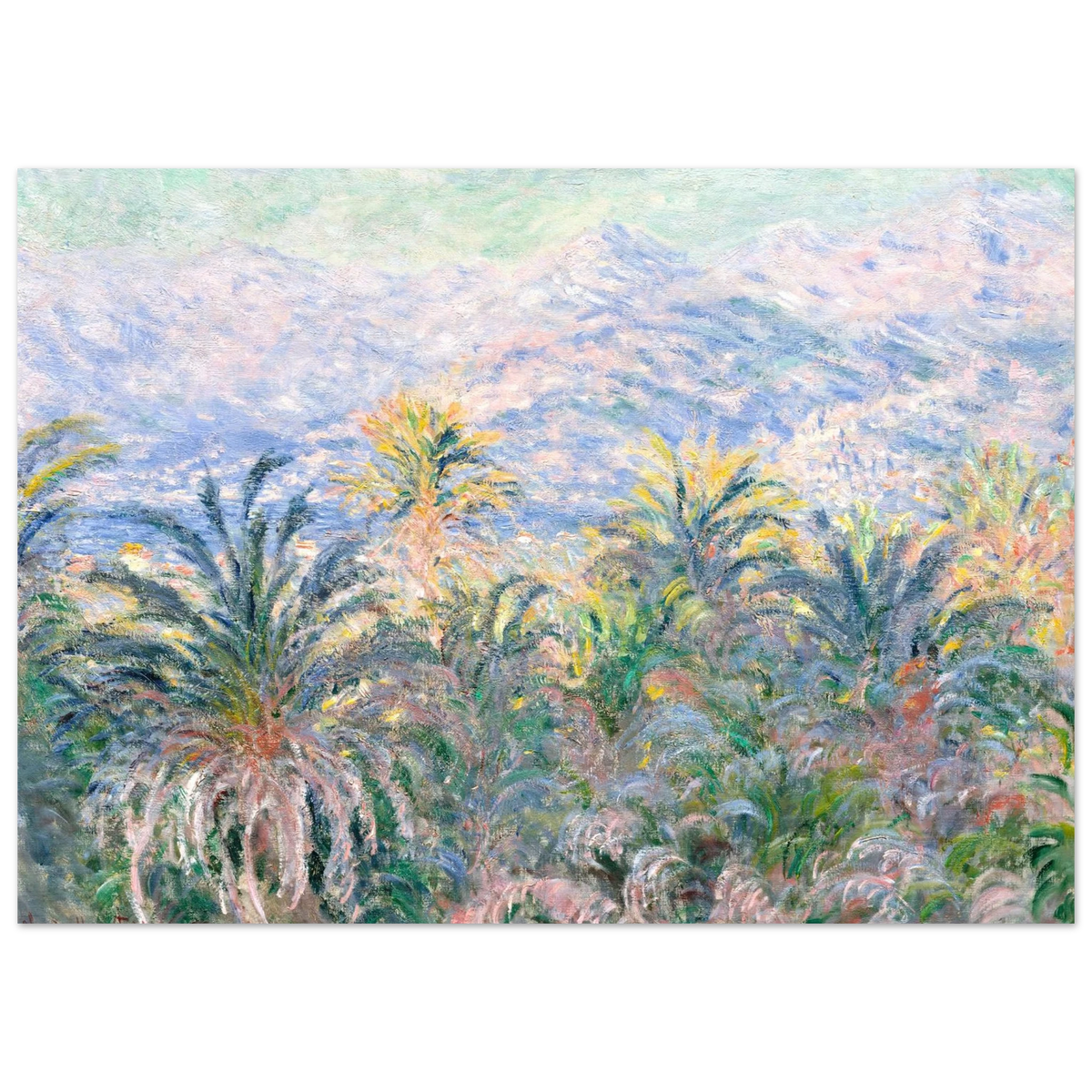 Tableau Palmiers à Bordighera — Claude Monet, tirage sans cadre | INKONAL