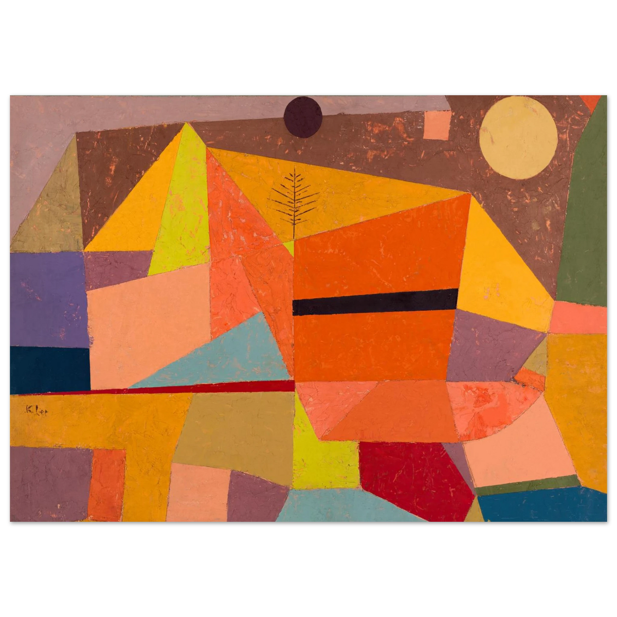 Tableau Paysage de montagne joyeux — Paul Klee, tirage sans cadre | INKONAL