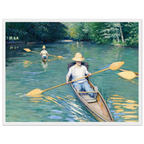 Tableau Périssoires — Gustave Caillebotte, tirage cadre blanc | INKONAL