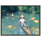 Tableau Périssoires — Gustave Caillebotte, tirage cadre noir | INKONAL