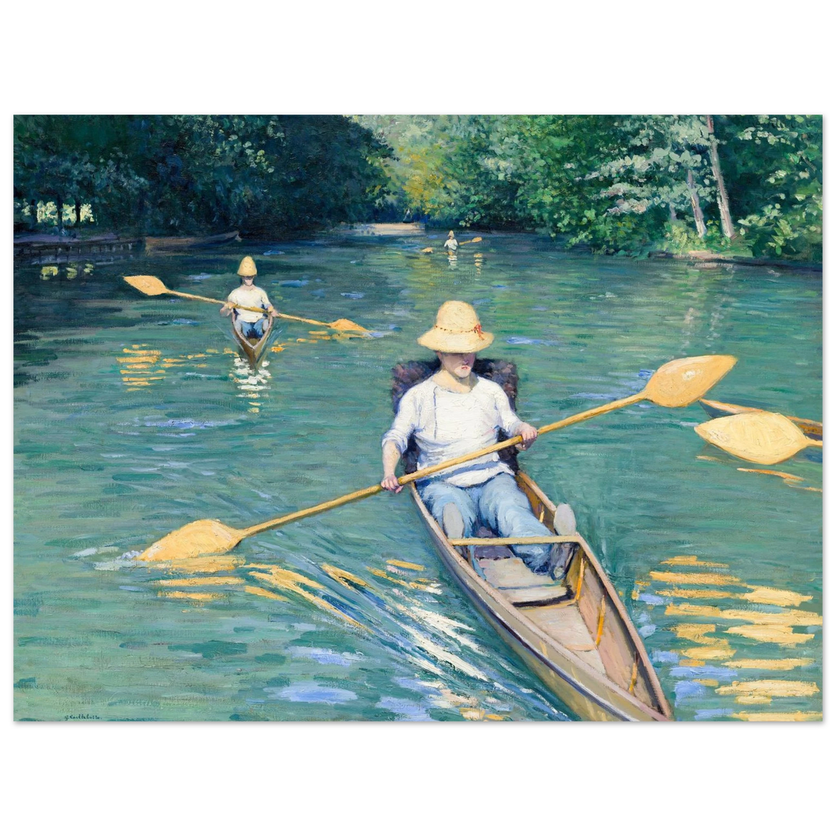 Tableau Périssoires — Gustave Caillebotte, tirage sans cadre | INKONAL