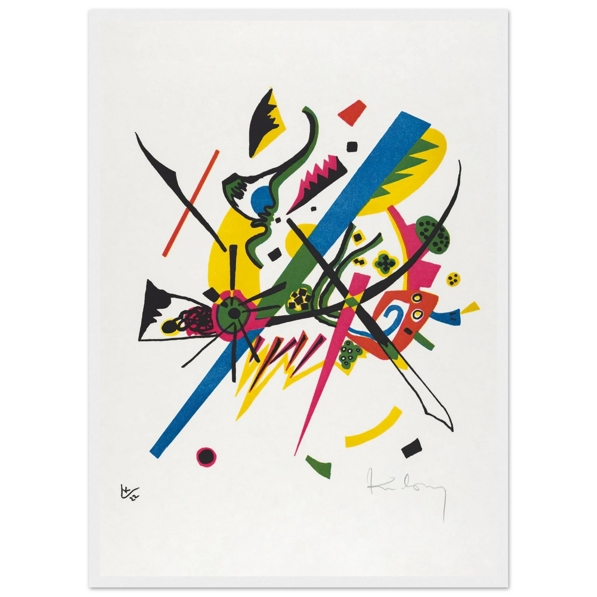 Petits Mondes I — Wassily Kandinsky, tirage encadré cadre blanc | INKONAL