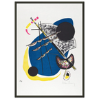 Petits Mondes II — Wassily Kandinsky, tirage encadré cadre noir | INKONAL