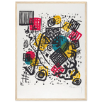 Petits Mondes V — Wassily Kandinsky, tirage encadré cadre bois | INKONAL