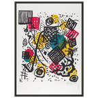 Petits Mondes V — Wassily Kandinsky, tirage encadré cadre noir | INKONAL