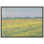 Tableau La Plaine de Gennevilliers — Gustave Caillebotte, tirage encadré cadre noir | INKONAL