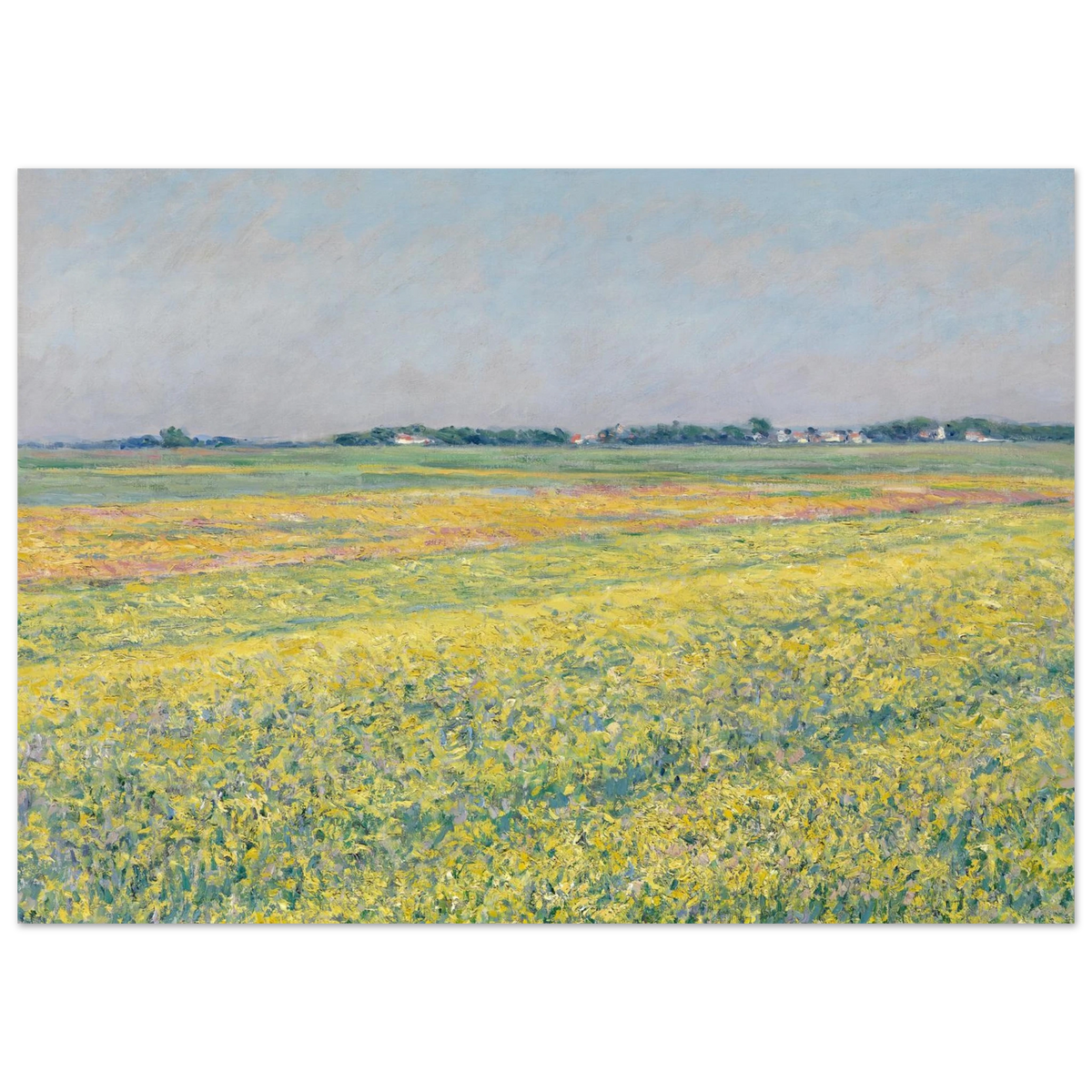 Tableau La Plaine de Gennevilliers — Gustave Caillebotte, tirage sans cadre | INKONAL