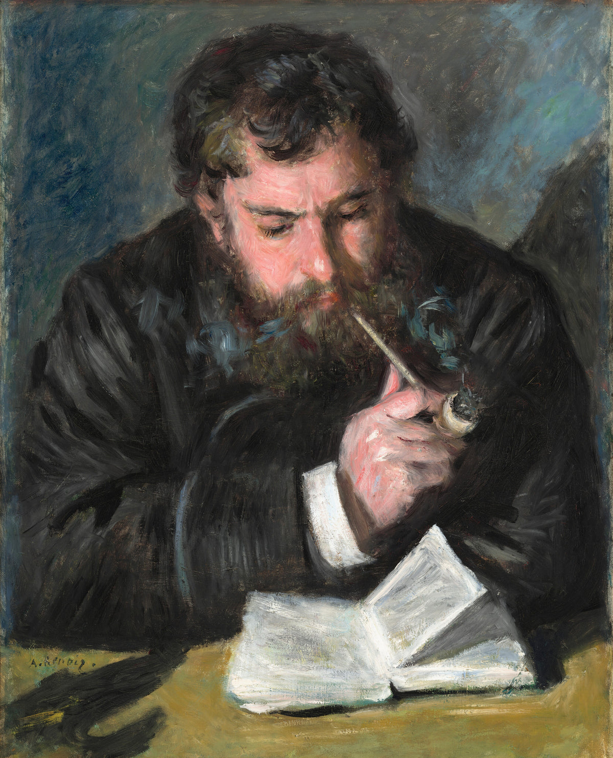 Claude Monet, portrait peint par Auguste Renoir en 1872, National Gallery of Art