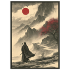 Poster Bushidō — samouraï immobile en tenue formelle, affiche d'art japonais INKONAL