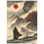 Poster Bushidō — samouraï immobile en tenue formelle, affiche d'art japonais INKONAL