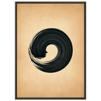 Poster Ensō — cercle zen tracé à l'encre d'un seul geste, affiche d'art japonais INKONAL