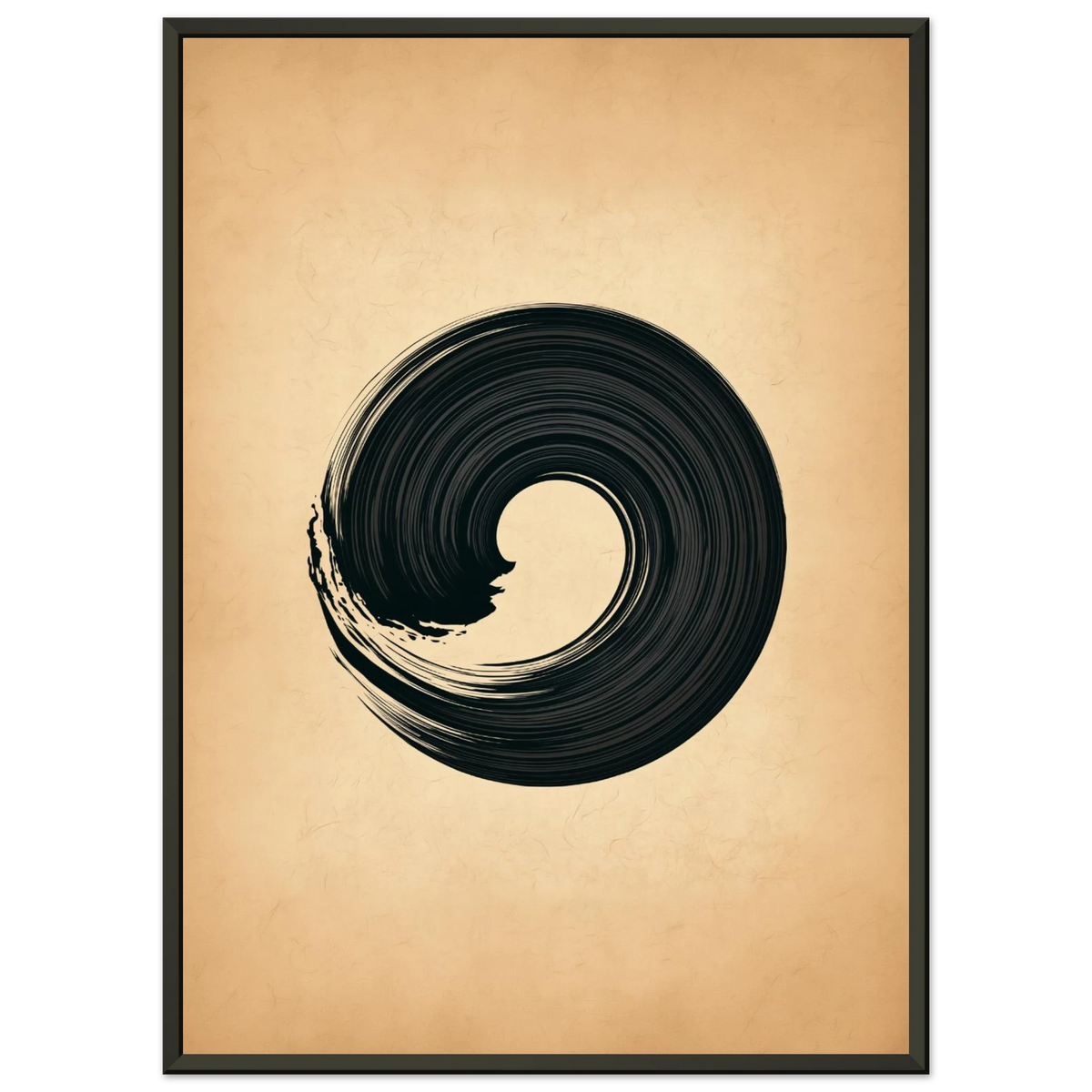 Poster Ensō — cercle zen tracé à l'encre d'un seul geste, affiche d'art japonais INKONAL