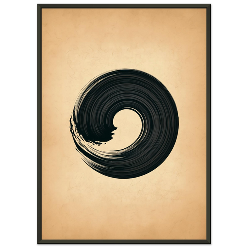 Poster Ensō — cercle zen tracé à l'encre d'un seul geste, affiche d'art japonais INKONAL