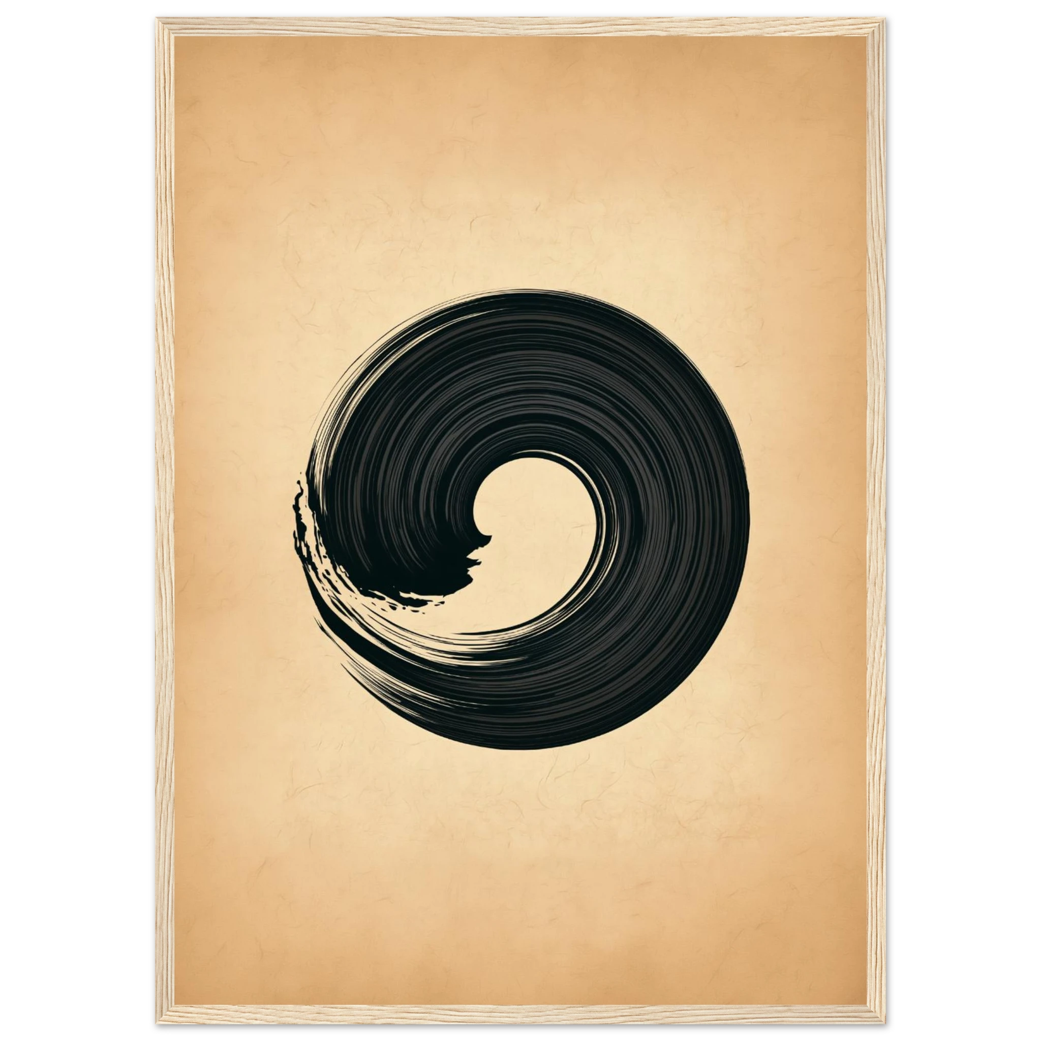 Poster Ensō — cercle zen tracé à l'encre d'un seul geste, affiche d'art japonais INKONAL