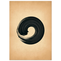 Poster Ensō — cercle zen tracé à l'encre d'un seul geste, affiche d'art japonais INKONAL