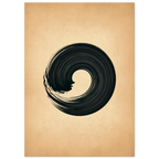 Poster Ensō — cercle zen tracé à l'encre d'un seul geste, affiche d'art japonais INKONAL