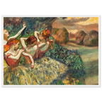 Tableau Quatre danseuses — Edgar Degas, tirage cadre blanc | INKONAL
