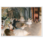 Tableau La Répétition sur scène — Edgar Degas, tirage cadre blanc | INKONAL