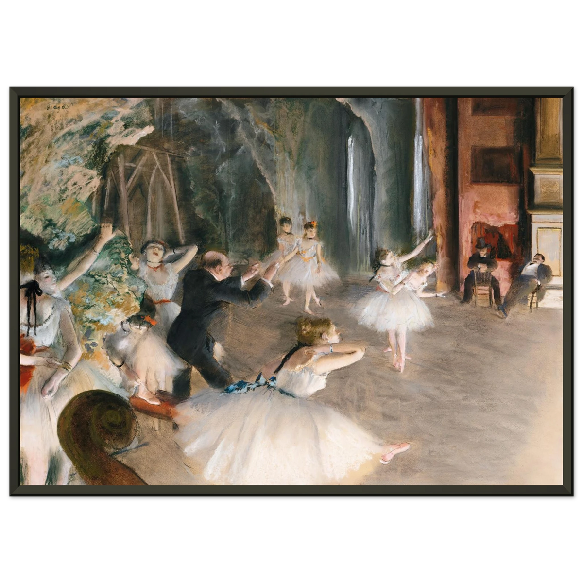 Tableau La Répétition sur scène — Edgar Degas, tirage cadre noir | INKONAL