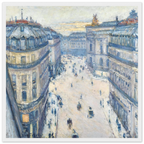 Tableau Rue Halévy — Gustave Caillebotte, tirage cadre blanc | INKONAL