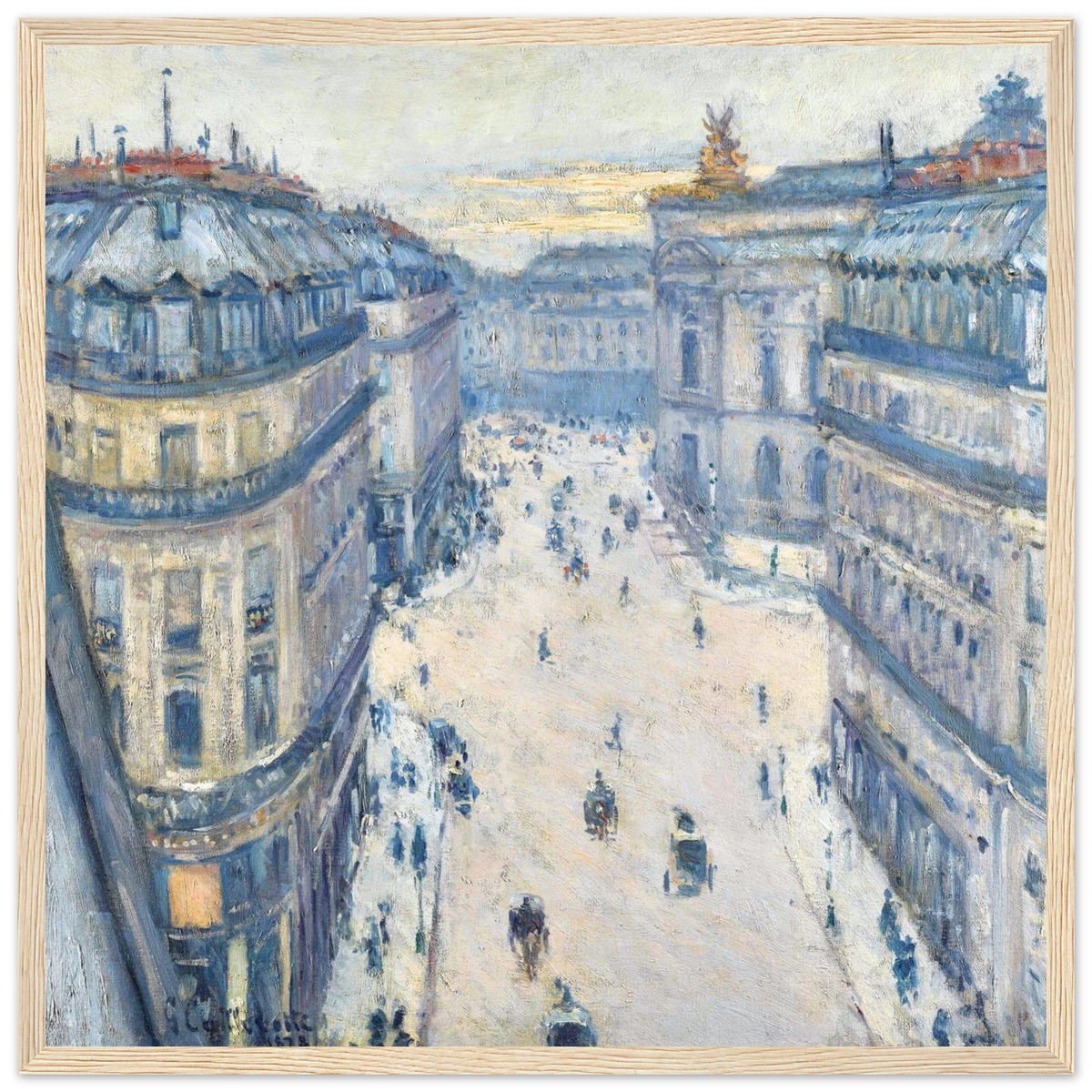 Tableau Rue Halévy — Gustave Caillebotte, tirage cadre bois | INKONAL