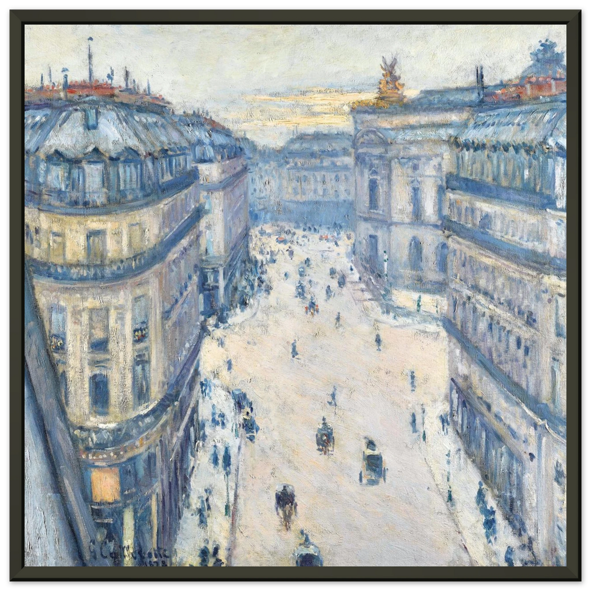 Tableau Rue Halévy — Gustave Caillebotte, tirage cadre noir | INKONAL