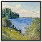 Tableau La Seine à Argenteuil — Gustave Caillebotte, tirage cadre noir | INKONAL