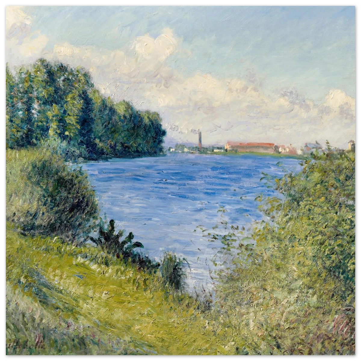 Tableau La Seine à Argenteuil — Gustave Caillebotte, tirage sans cadre | INKONAL