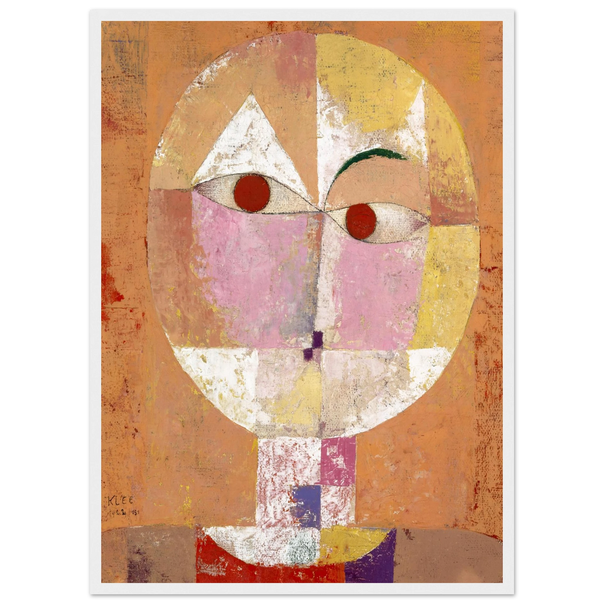 Tableau Senecio — Paul Klee, tirage encadré cadre blanc | INKONAL